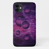 iPhone 4 Fall-Fraktalkunstschwarzes und -ROSA Case-Mate iPhone Hülle (Rückseite)