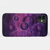 iPhone 4 Fall-Fraktalkunstschwarzes und -ROSA Case-Mate iPhone Hülle (Rückseite (Horizontal))