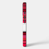 iPhone 5/5-Wallet Case mit rot gestreiftem Muster (Rückseite / Links)