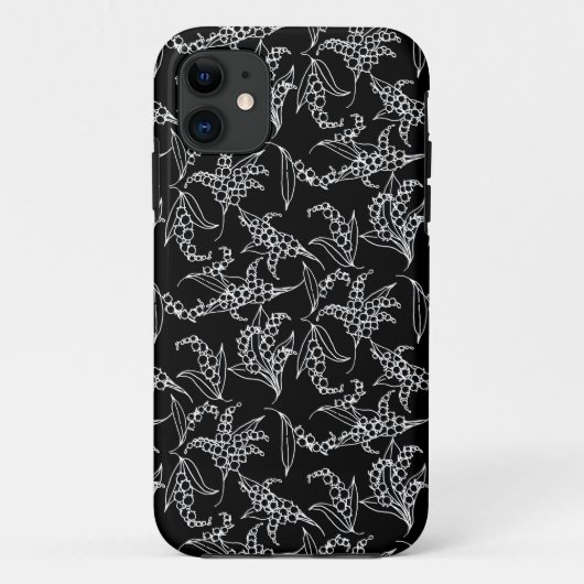 iPhone 5/5 Xtreme Case Lilies-of-the-Valley Black (Rückseite)