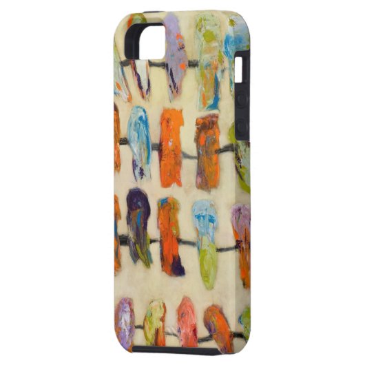 iphone 5 abstrakte Kunstvögel des Vibefalles Case-Mate iPhone Hülle (Rückseite Links)