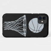 iPhone 5 Basketball-Silhouette-Silber auf Case-Mate iPhone Hülle (Rückseite (Horizontal))