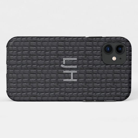 iPhone 5 Case Gray Leather Look (Rückseite (Horizontal))