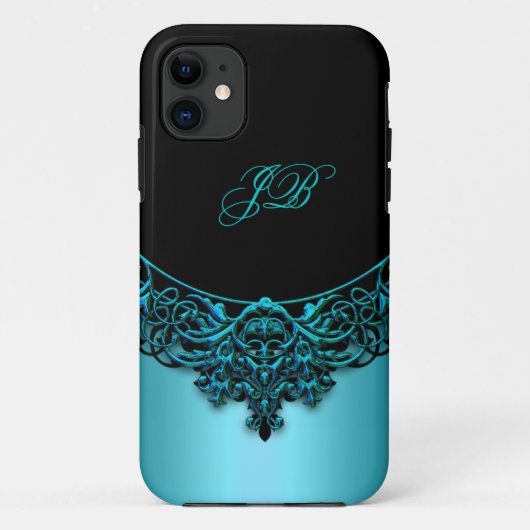 iPhone 5 Case-Mate Fall Aquamarin Blue Black Hülle (Rückseite)