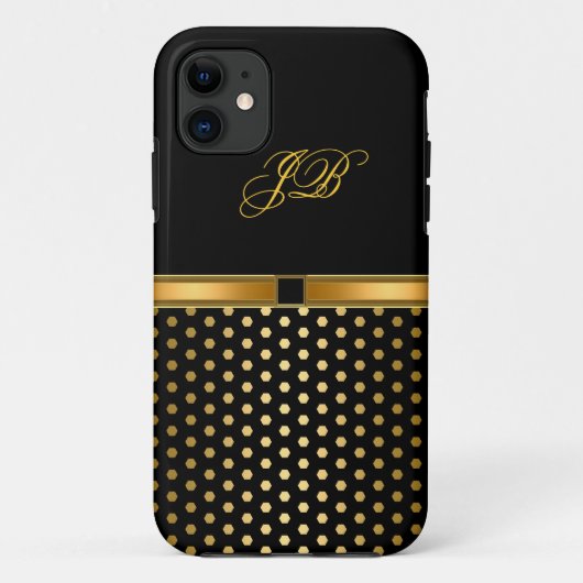 iPhone 5 Case-Mate Fall Gold Black Spot Hülle (Rückseite)