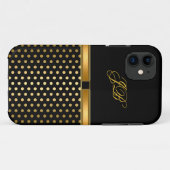 iPhone 5 Case-Mate Fall Gold Black Spot Hülle (Rückseite (Horizontal))
