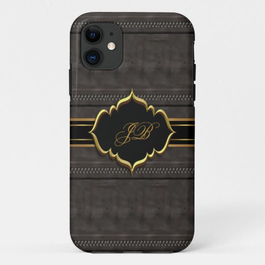 iPhone 5 Case-Mate Fall Gold Schwarze Wildleder Lo Hülle (Rückseite)