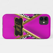 iPhone 5 Case-Mate Fall Hot Pink Gold Black Hülle (Rückseite (Horizontal))