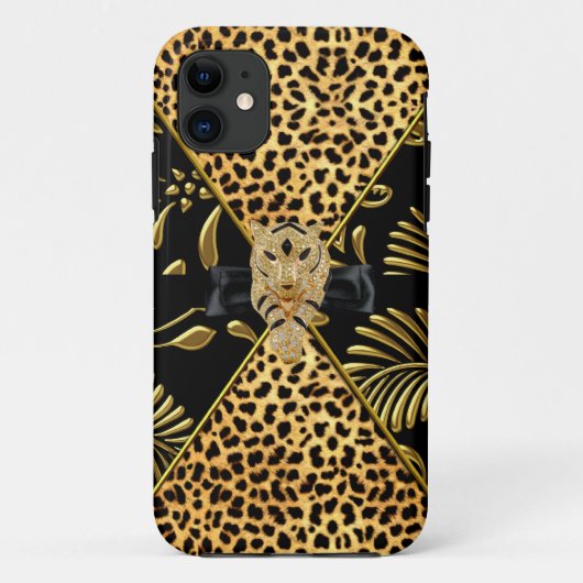 iPhone 5 Case-Mate Gold Black Leopard Hülle (Rückseite)