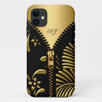 iPhone 5 Case-Mate Gold Damask Black Zipper Hülle