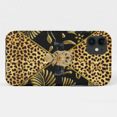 iPhone 5 Case-Mate Gold Schwarz Leopard Hülle (Rückseite (Horizontal))