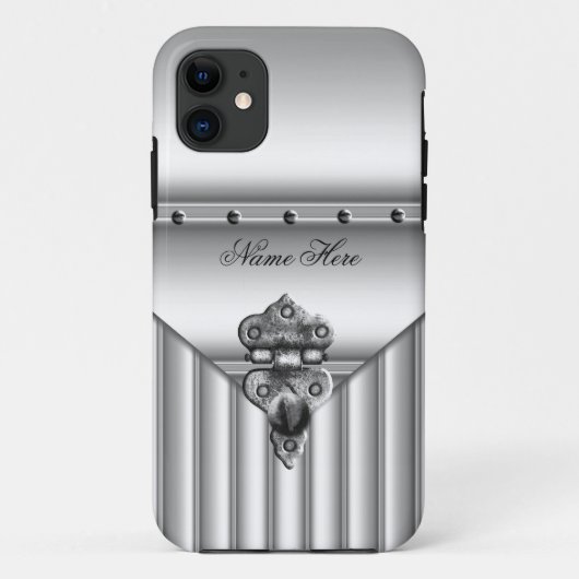 iPhone 5 Case-Mate Hülle Grau Look Lock (Rückseite)