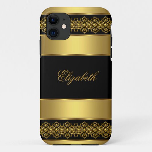 iPhone 5 Elegant Classy Gold Black Case-Mate iPhone Hülle (Rückseite)