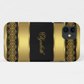 iPhone 5 Elegant Classy Gold Black Case-Mate iPhone Hülle (Rückseite (Horizontal))