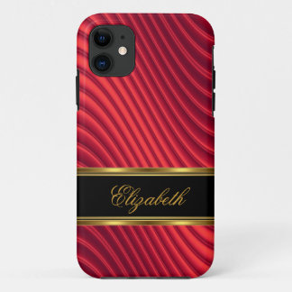 iPhone 5 Elegant Classy Red Gold Black 11 Hülle