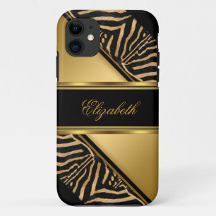 iPhone 5 Elegantes Klassisches Gold Zebra 11 Hülle