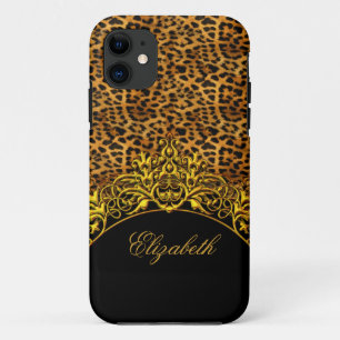 iPhone 5 Elegantes Klassisches Leopardendruck Schw Case-Mate iPhone Hülle