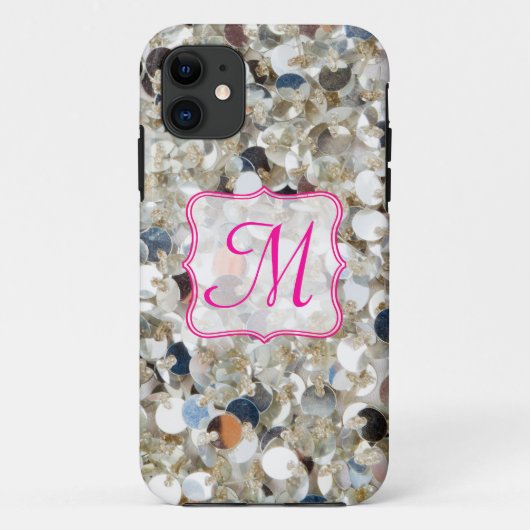 IPHONE 5-Fall für Glitzer-Monogramm Case-Mate iPhone Hülle (Rückseite)
