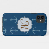 IPHONE 5 Fall: Nautic Anchor Sail Sailin Monogram Case-Mate iPhone Hülle (Rückseite (Horizontal))