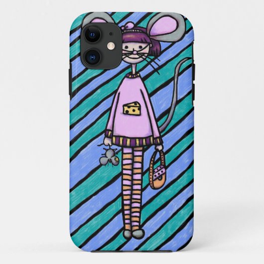 iPhone 5 Fall, Niedliches Mädchen in der Maus Kost Case-Mate iPhone Hülle (Rückseite)