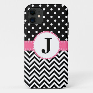 iPhone 5 Fall-schwarzes Zickzack und Punkte Case-Mate iPhone Hülle