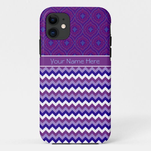 iPhone 5 Fall zu personalisieren: Lila Chevrons Case-Mate iPhone Hülle (Rückseite)