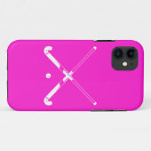 iPhone 5 Feld-Hockey-Silhouette-Rosa Case-Mate iPhone Hülle (Rückseite (Horizontal))