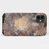 iPhone 5 Hülle braun-schwarzer Baumquerschnitt (Rückseite (Horizontal))