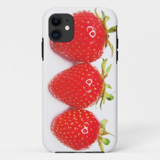 iPhone 5 Hülle drei Erdbeeren (Rückseite)