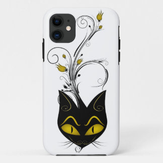 iPhone 5 kaum dort Fall-schwarze Katzen-Gelb-Blume Case-Mate iPhone Hülle