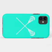iPhone 5 Lacrosse-Stock-Türkis Case-Mate iPhone Hülle (Rückseite (Horizontal))