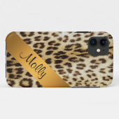 iPhone 5 Leopard-Monogramm-Goldkasten Case-Mate iPhone Hülle (Rückseite (Horizontal))