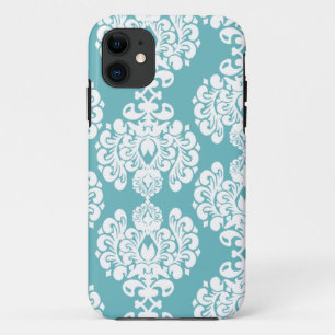 Iphone 5 Muster des blauen Damastes des Aqua Case-Mate iPhone Hülle
