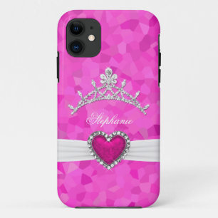 iPhone 5 Prinzessin Silber-Tiara Hot Pink verziert Case-Mate iPhone Hülle