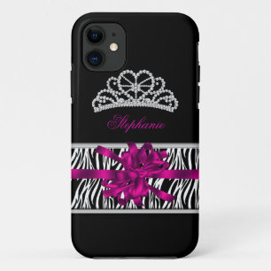 iPhone 5 Prinzessin Silber Tiara Rosa Zebra Case-Mate iPhone Hülle