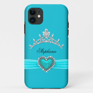 iPhone 5 Prinzessin Silber Tiara Türkis Veredelt 11 Hülle