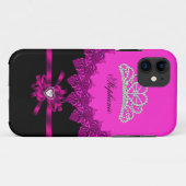 iPhone 5 Prinzessin Silver Tiara Pink Bejeweled Case-Mate iPhone Hülle (Rückseite (Horizontal))