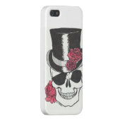 iphone 5 Schädel mit Rosenfall Hülle (Rückseite rechts)