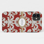 Iphone 5 Schein-Blumenblatt-Damast personalisiert Case-Mate iPhone Hülle (Rückseite (Horizontal))