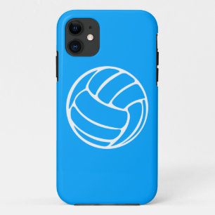 iPhone 5 Volleyball-Weiß auf Blau 11 Hülle