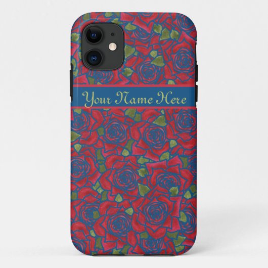 iPhone 5 Xtreme Case to Personalize: Hearts, Rose (Rückseite)