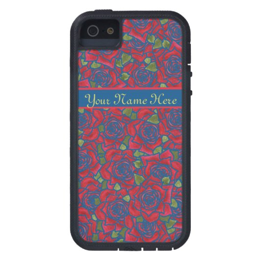 iPhone 5 Xtreme Case to Personalize: Hearts, Rose (Rückseite)