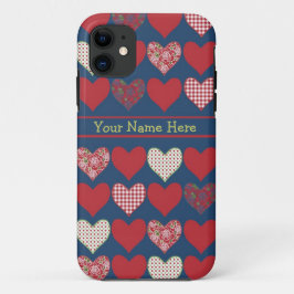 iPhone 5c Fall to Personalize: Hearts and Rose 11 Hülle