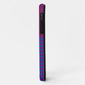 iPhone 5s Xtreme Case Plum, Blue, Polkas, Karo (Hinten/Links)