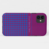 iPhone 5s Xtreme Case Plum, Blue, Polkas, Karo (Rückseite (Horizontal))