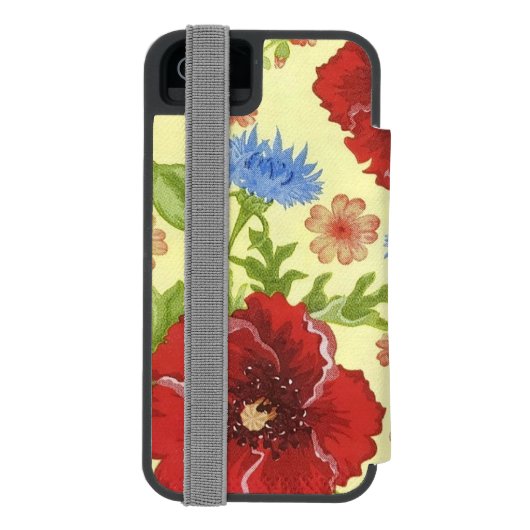 iPhone 6 Brieftasche Gehäuse Mohnmuster Incipio iPhone Geldbeutel-Hülle (Folio Rückseite)