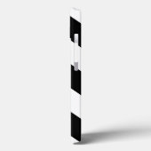 iPhone 6 Case Black, White, Orange Diagonal Stripe (Rückseite / Links)