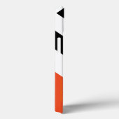 iPhone 6 Case Black, White, Orange Diagonal Stripe (Rückseite / Rechts)