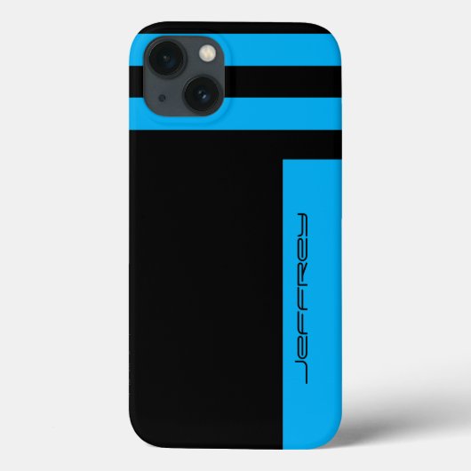 iPhone 6 Fall-cyan-blauer blauer u. schwarzer Case-Mate iPhone Hülle (Rückseite)