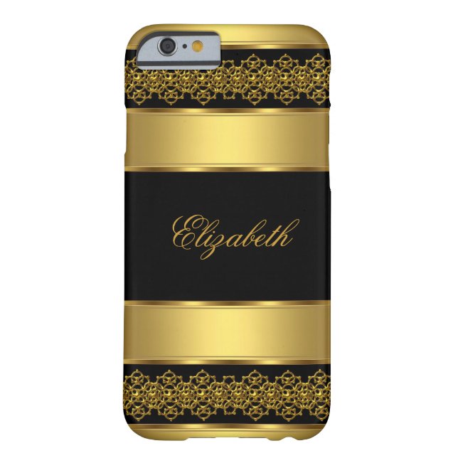 iPhone 6 Fall Elegant Classy Gold Black Case-Mate iPhone Hülle (Rückseite)